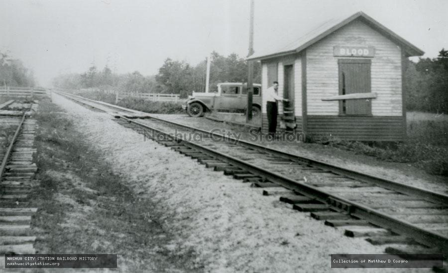 Postcard: Boston & Maine Railroad Station, Blood, N.H.